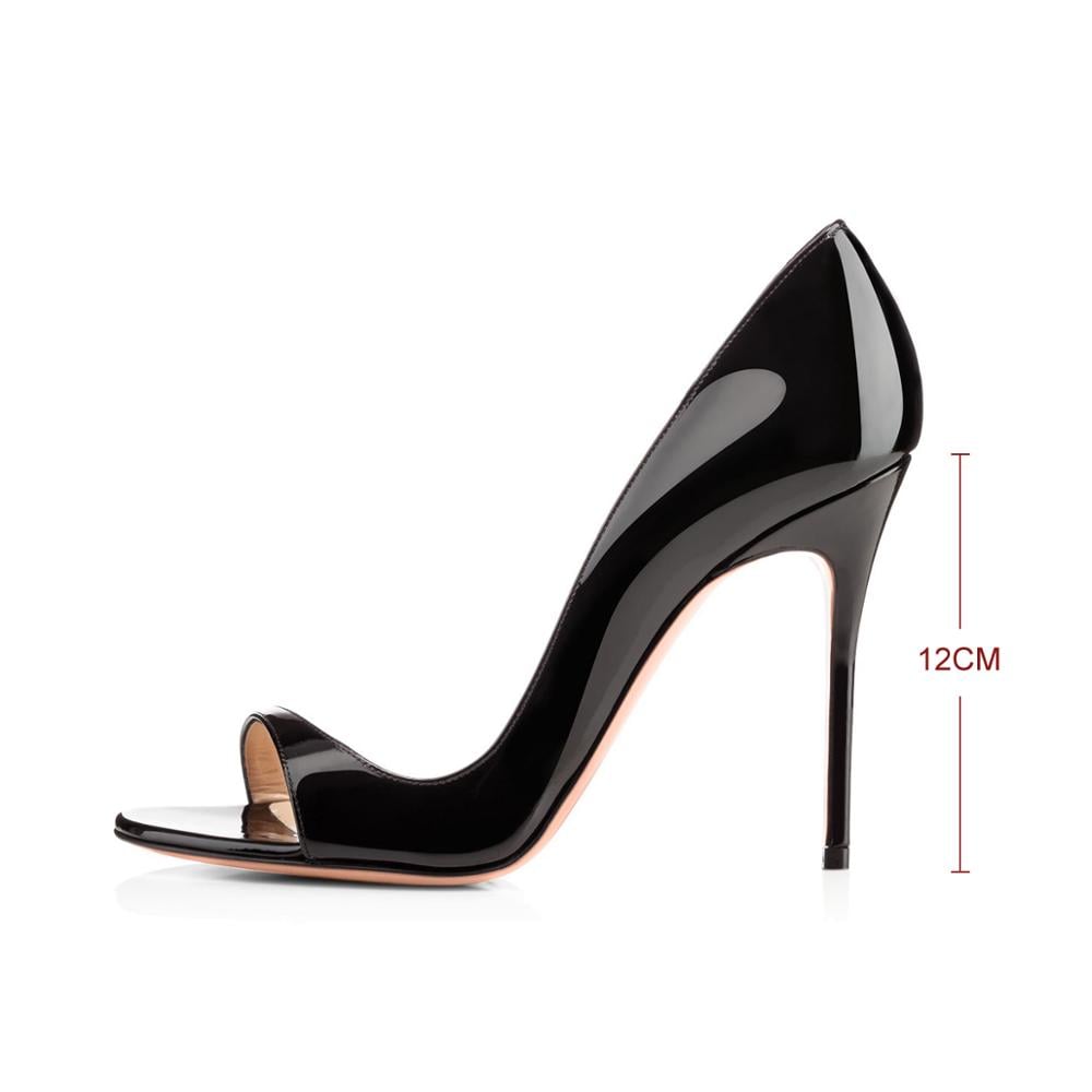 Pure Color Gradient Patent Leather Stiletto Shoes LadyShow.Store