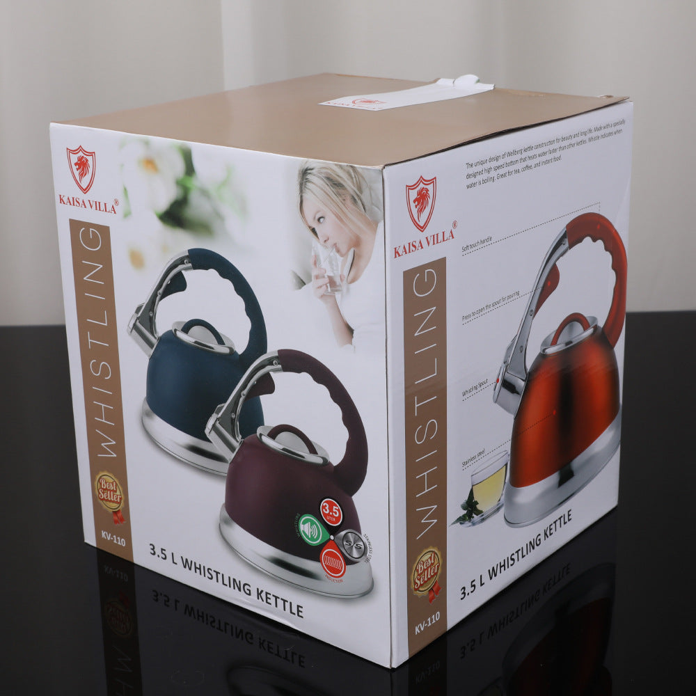 Household Color Matching Stainless Steel Whistle Kettle PearlNestDecor.com
