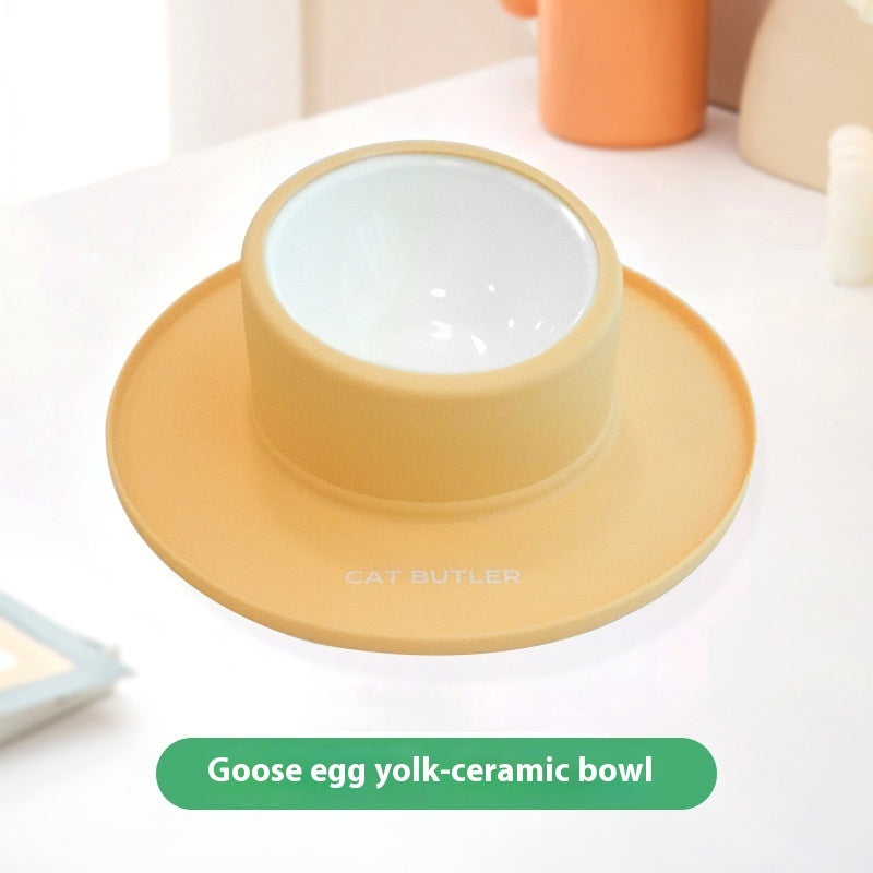 Cat And Dog Bowl Silicone Stainless Steel Pet Non-slip Leak-proof Pets Fashion