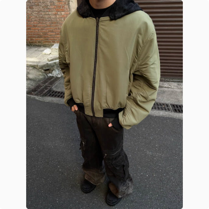 Men's Detachable Hooded Double-sided Leather Jacket LuxuryLifeWay Online Store
