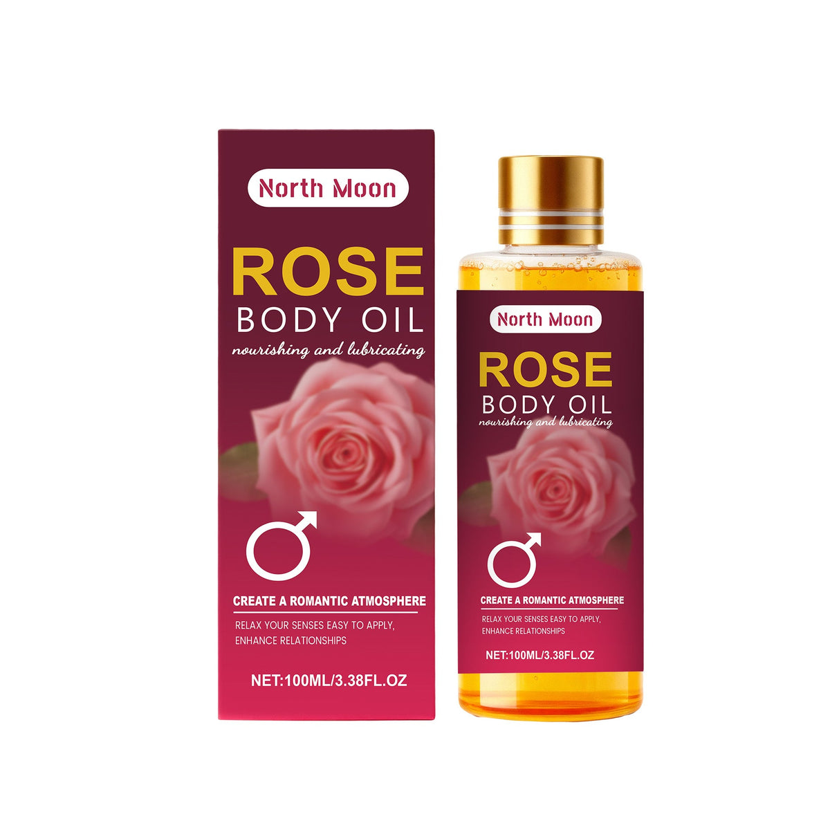 Contains Rose Plant Essence To Relax Senses, Adult Body And Mind Balance Essential Oil, Body Massage Essential Oil 100ml, 1 Box Tri Light Beauty