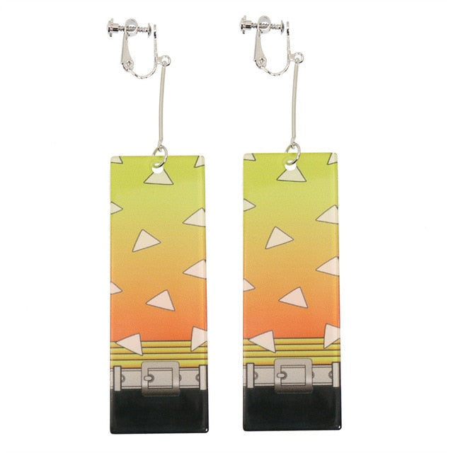 Acrylic Tanjiro Earrings Pi-Mart