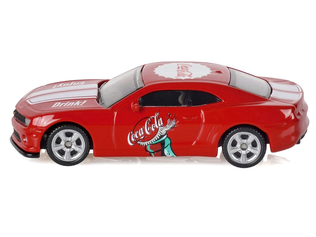 2013 Chevrolet Camaro SS "Coca-Cola" Red with White Stripes 1/64 Diecast Model by Motorcity Classics LuxuryLifeWay Online Store
