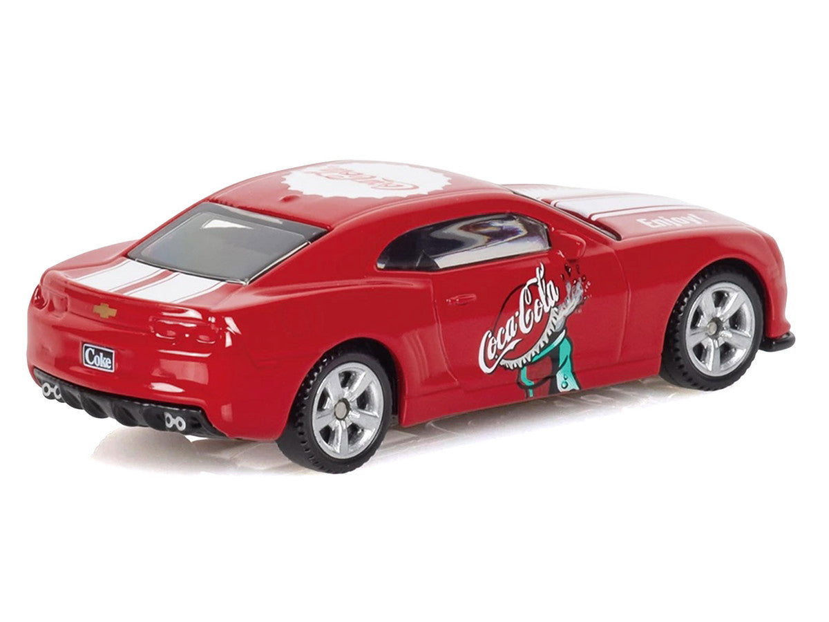 2013 Chevrolet Camaro SS "Coca-Cola" Red with White Stripes 1/64 Diecast Model by Motorcity Classics LuxuryLifeWay Online Store
