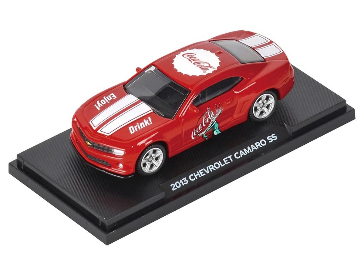 2013 Chevrolet Camaro SS "Coca-Cola" Red with White Stripes 1/64 Diecast Model by Motorcity Classics LuxuryLifeWay Online Store