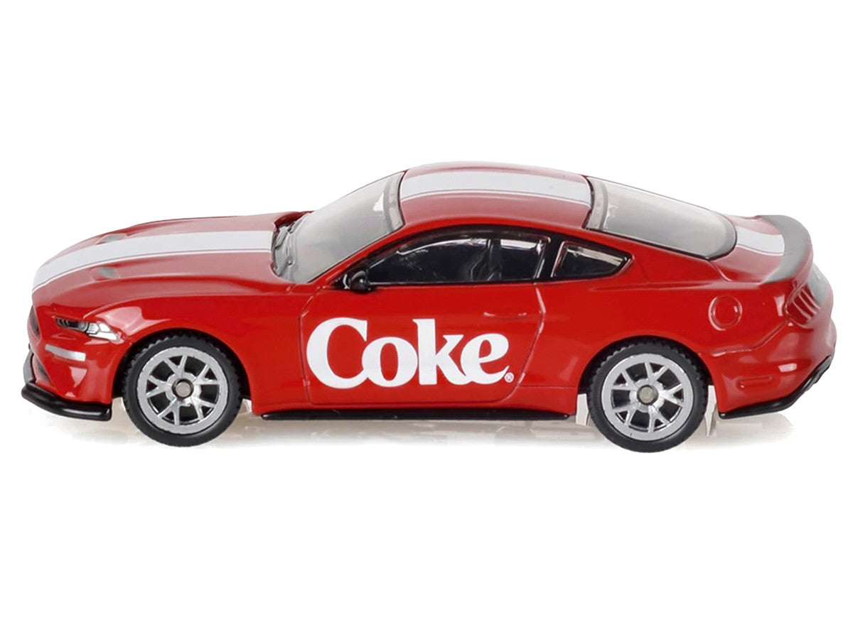 2018 Ford Mustang GT "Coca-Cola" Red with White Stripes 1/64 Diecast Model by Motorcity Classics LuxuryLifeWay Online Store