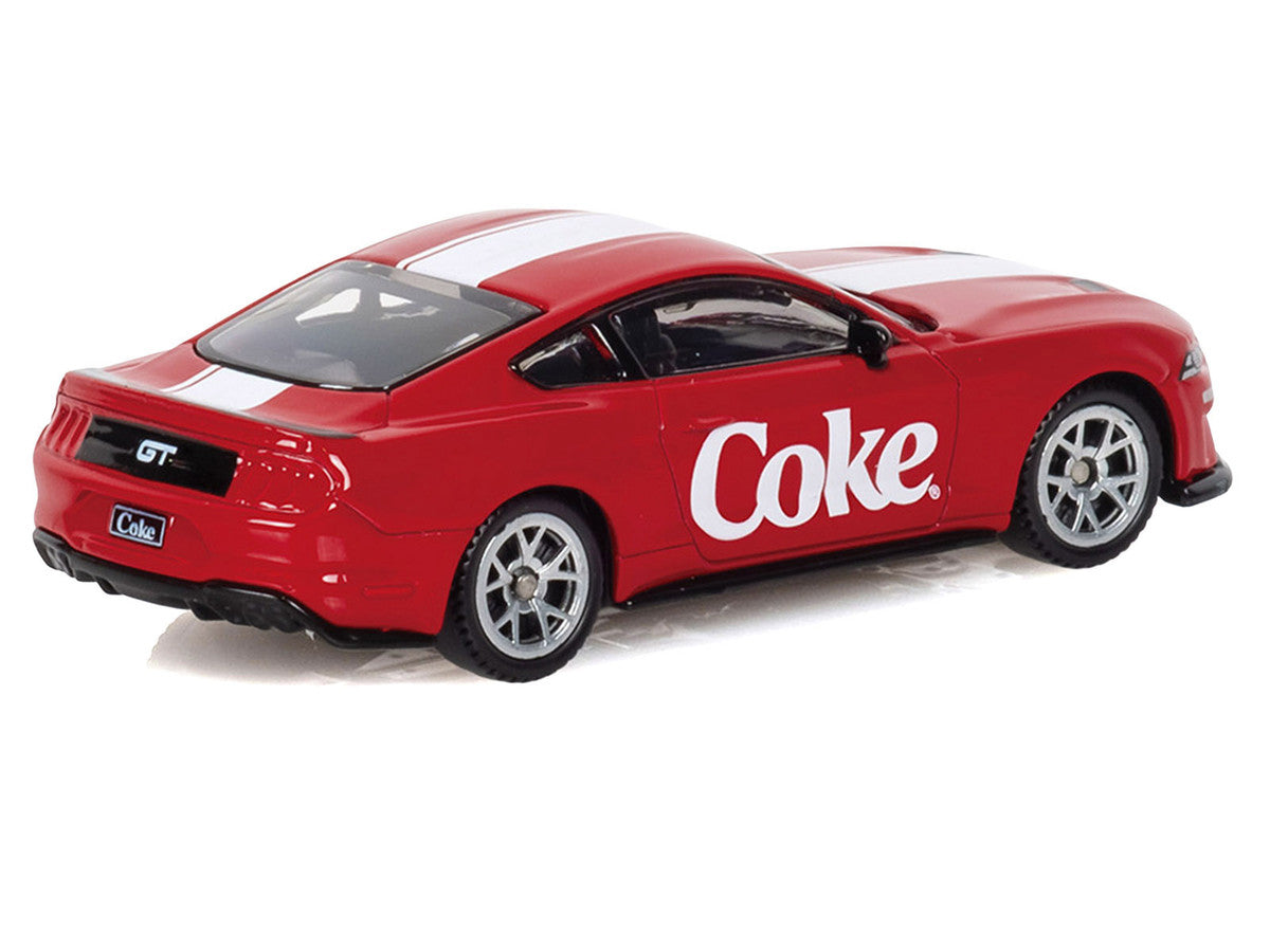 2018 Ford Mustang GT "Coca-Cola" Red with White Stripes 1/64 Diecast Model by Motorcity Classics LuxuryLifeWay Online Store