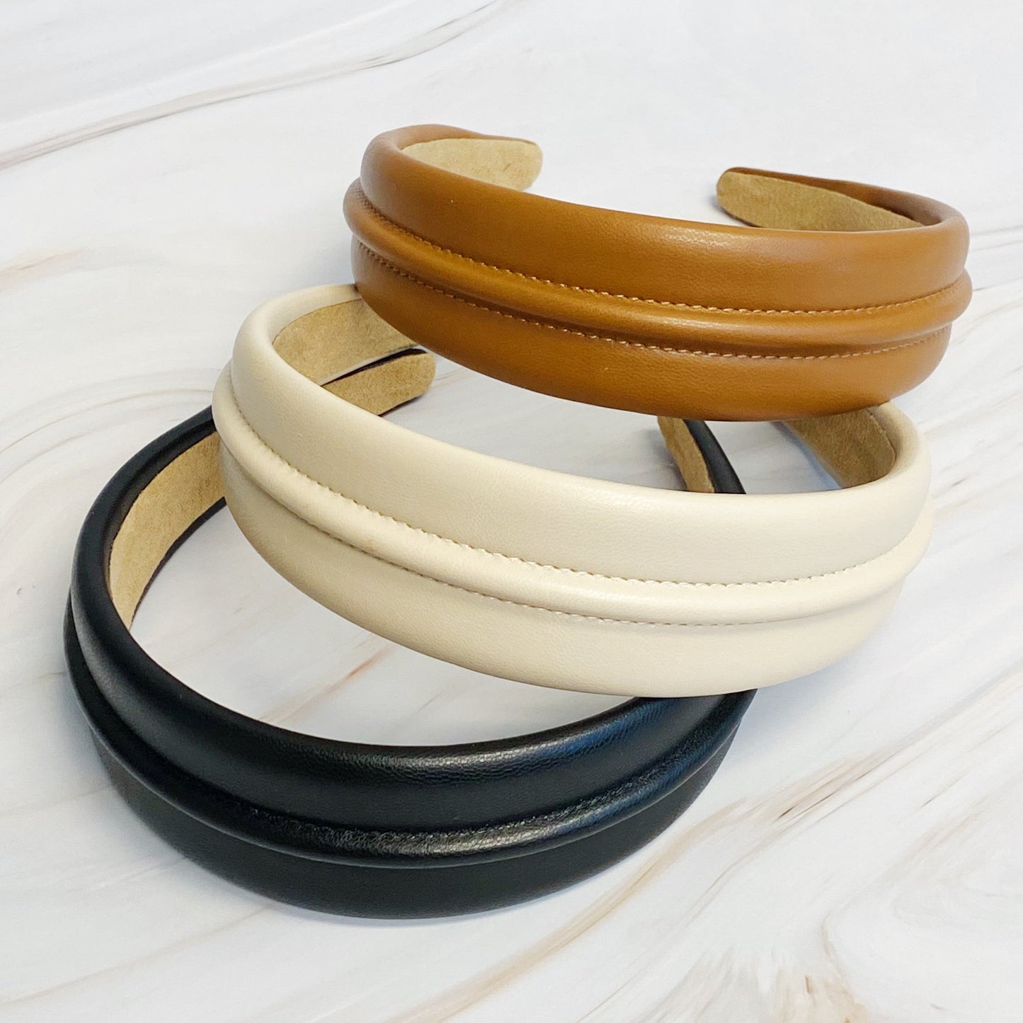 Classy Vegan Leather Headband LadyShow.Store