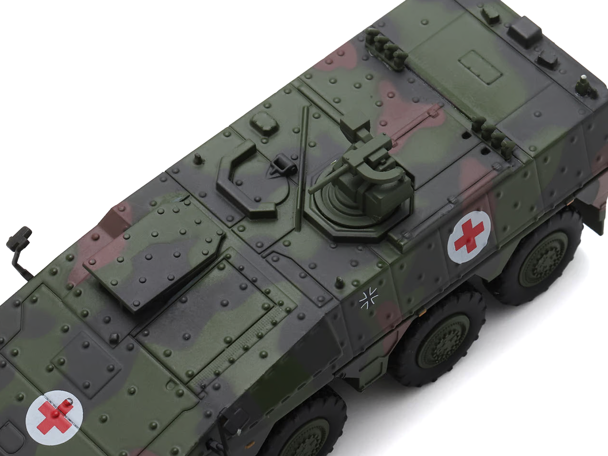 Tpz. Tank Boxer "Medic Unit - German Army" Green Camouflage 1/87 (HO) Scale Diecast Model Car by Schuco LuxuryLifeWay Online Store