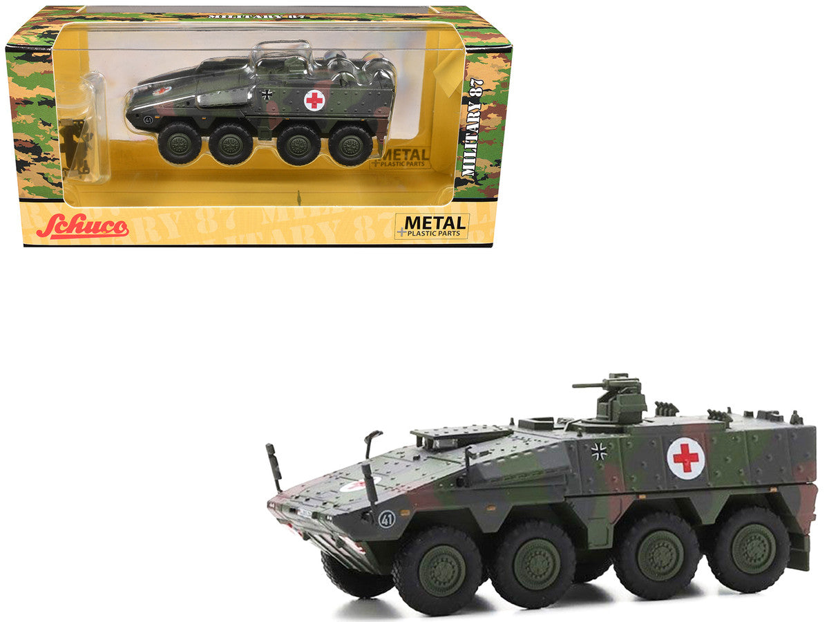 Tpz. Tank Boxer "Medic Unit - German Army" Green Camouflage 1/87 (HO) Scale Diecast Model Car by Schuco LuxuryLifeWay Online Store