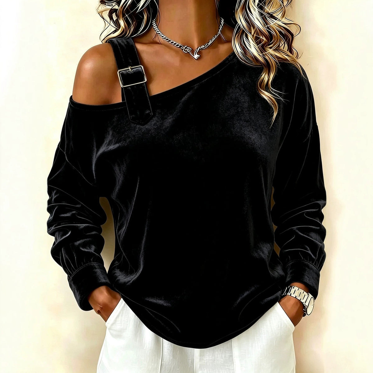 Autumn Chic Off Shoulder Loosefit Top For Women NorixaFashion.com