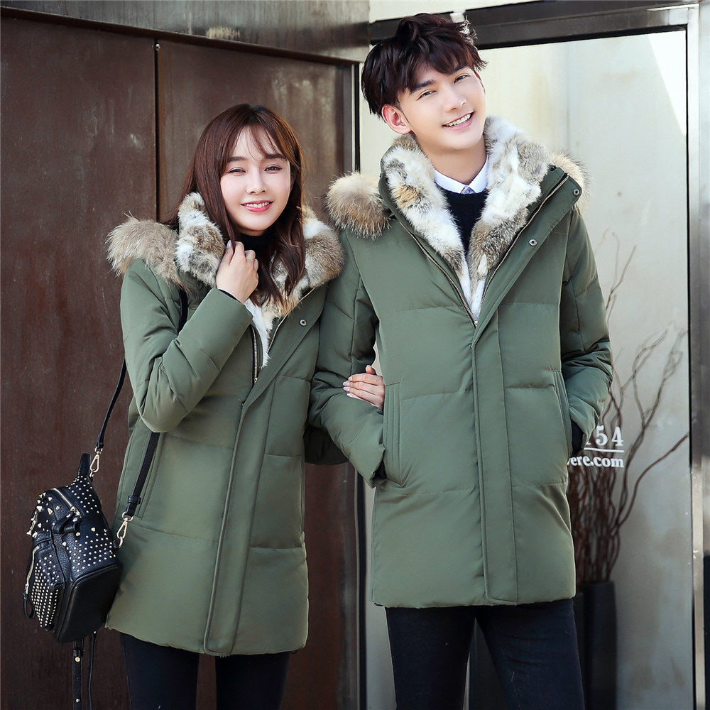 new down jacket men's long section Korean youth lovers men's winter large size coat thickening LuxuryLifeWay Online Store