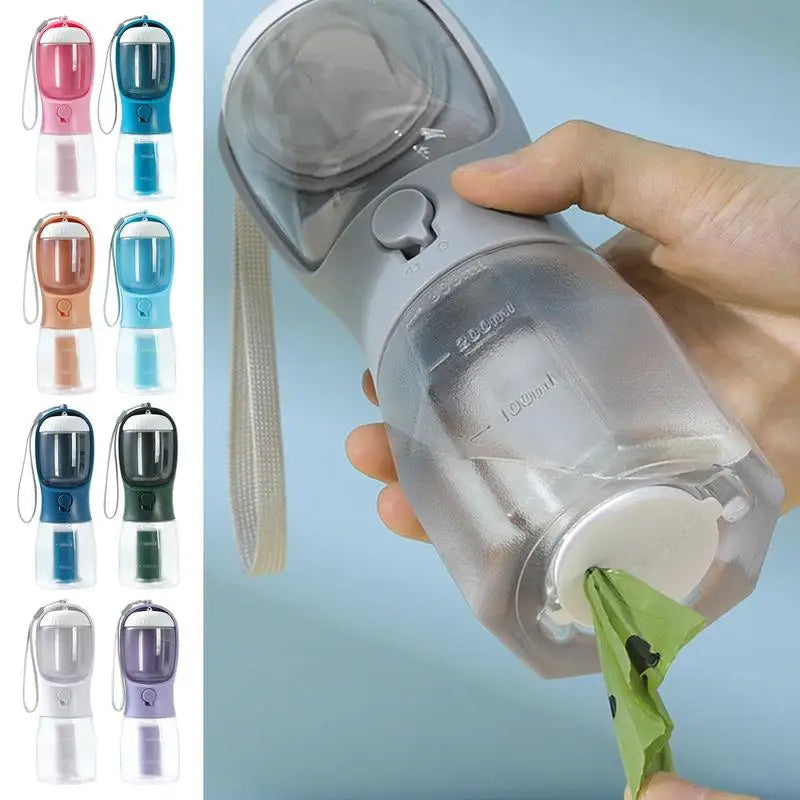 Dog Water Cup Drinking Food Garbage Bag Three-in-one Portable Small Multi-functional Pet Cups Pets Supplies Pets Fashion