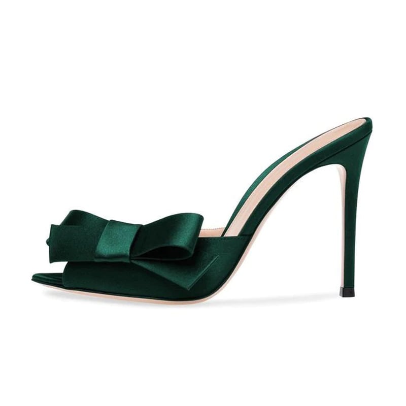 European American Women's Black High Heel Shoes LadyShow.Store