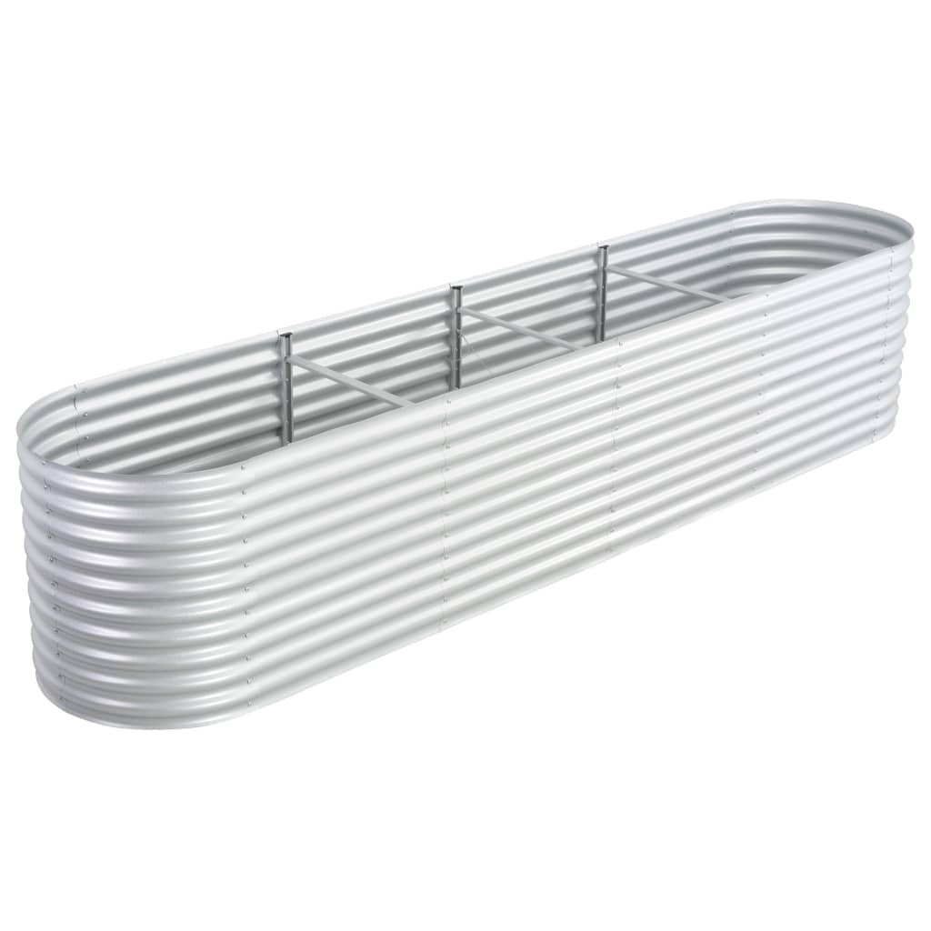Garden Raised Bed 157.5"x31.5"x31.9" Galvanized Steel Silver LuxuryLifeWay Online Store