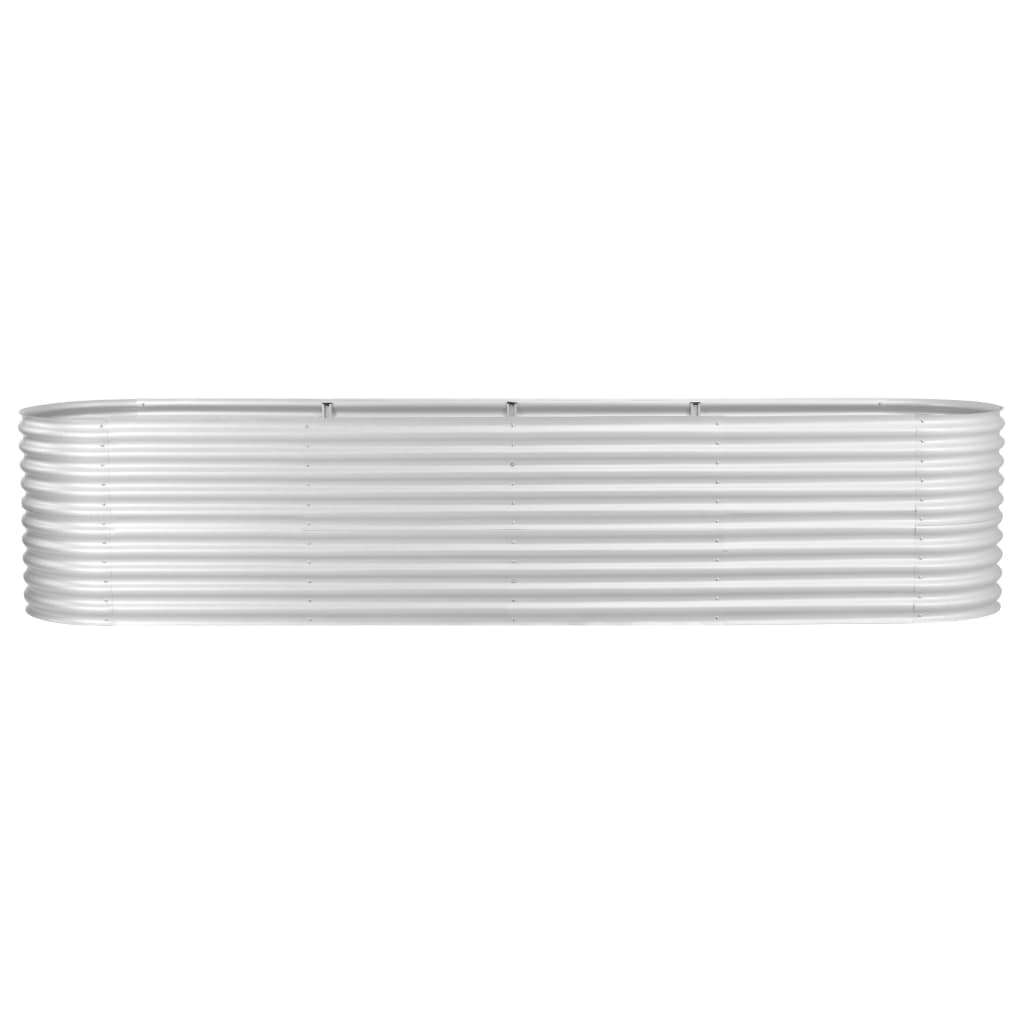 Garden Raised Bed 157.5"x31.5"x31.9" Galvanized Steel Silver LuxuryLifeWay Online Store