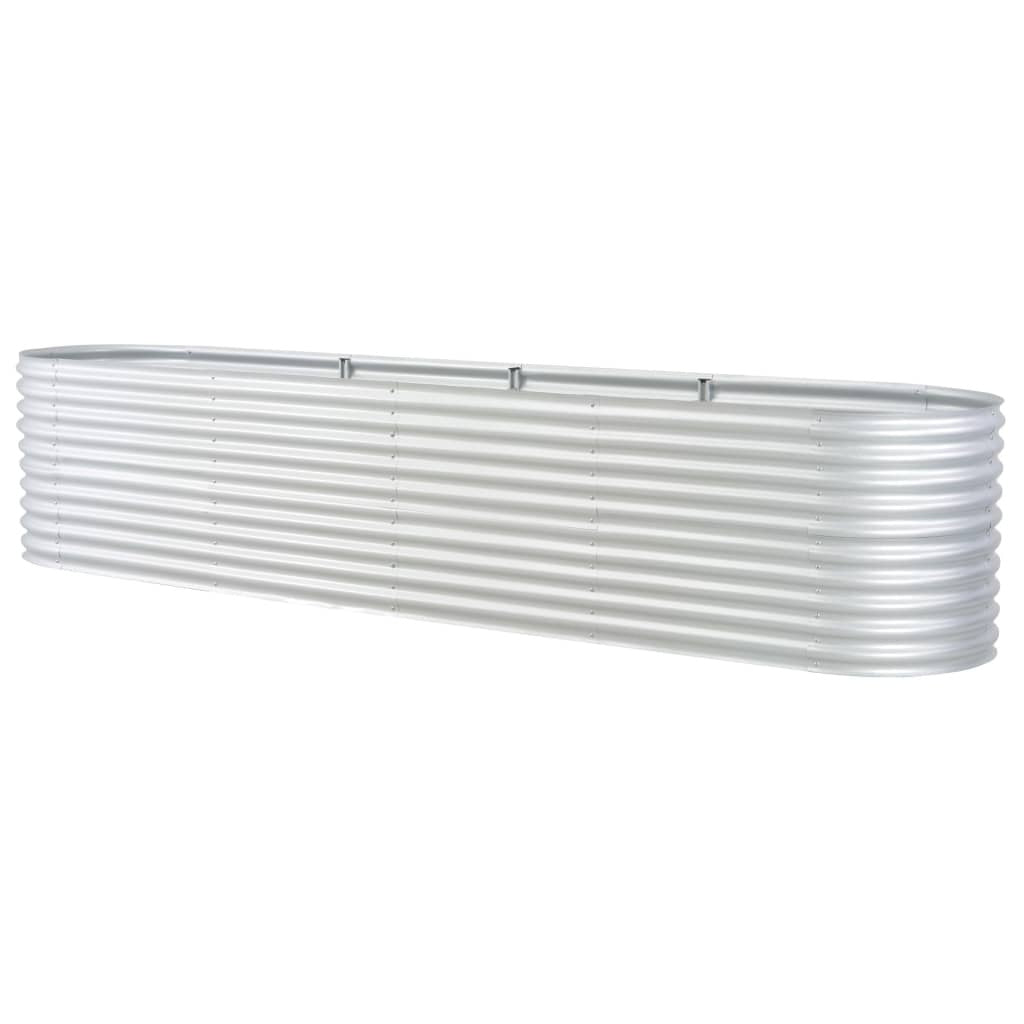 Garden Raised Bed 157.5"x31.5"x31.9" Galvanized Steel Silver LuxuryLifeWay Online Store