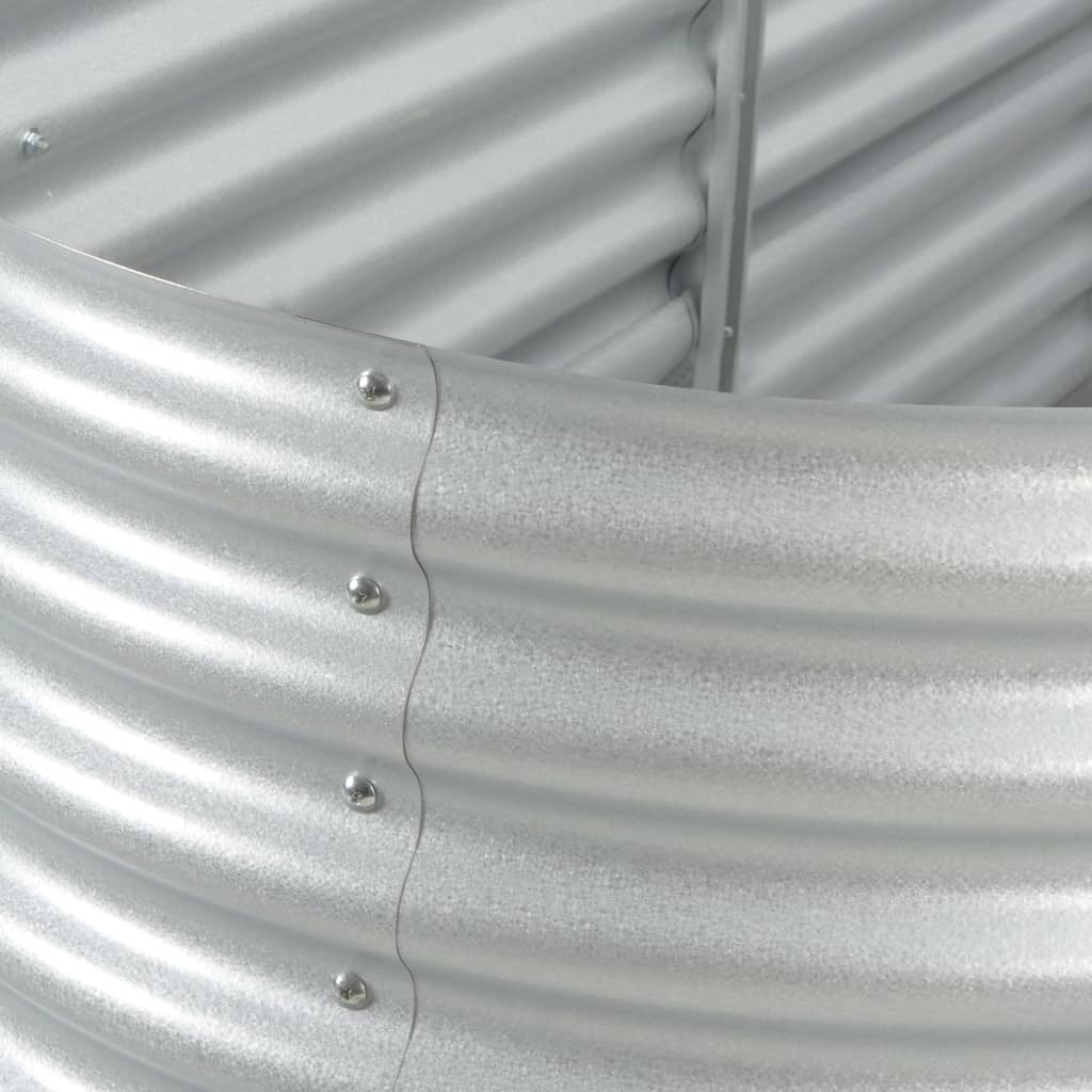 Garden Raised Bed 157.5"x31.5"x31.9" Galvanized Steel Silver LuxuryLifeWay Online Store