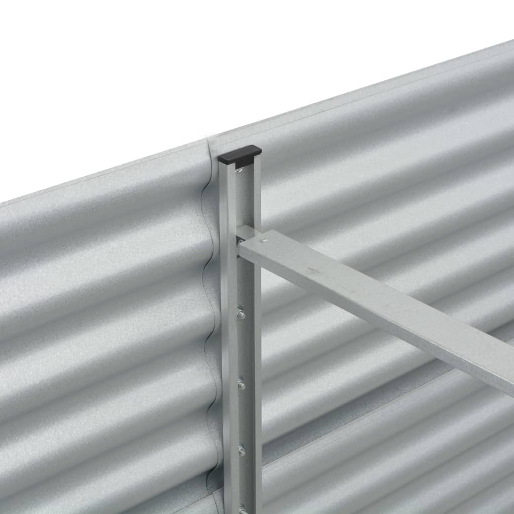 Garden Raised Bed 157.5"x31.5"x31.9" Galvanized Steel Silver LuxuryLifeWay Online Store