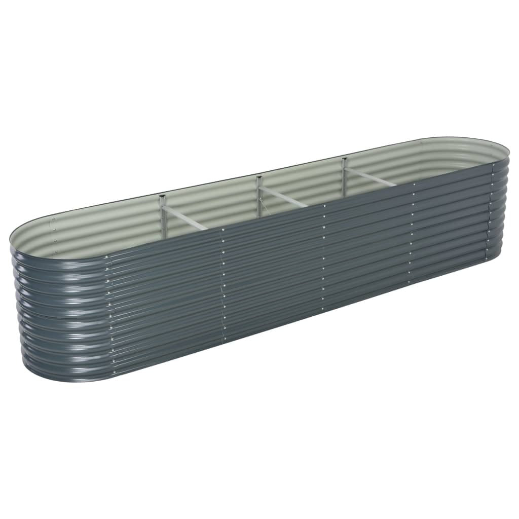 Garden Raised Bed 157.5"x31.5"x31.9" Galvanized Steel Gray LuxuryLifeWay Online Store