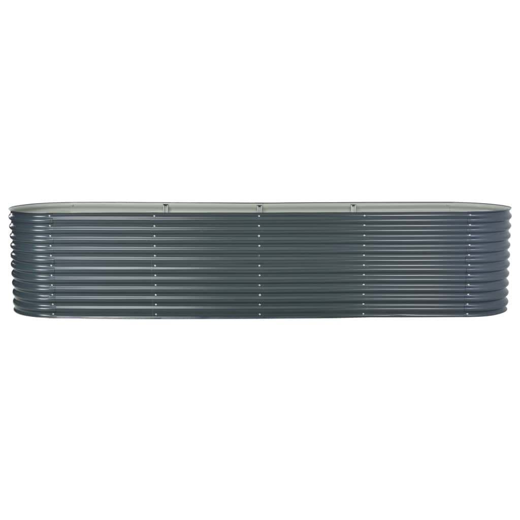 Garden Raised Bed 157.5"x31.5"x31.9" Galvanized Steel Gray LuxuryLifeWay Online Store