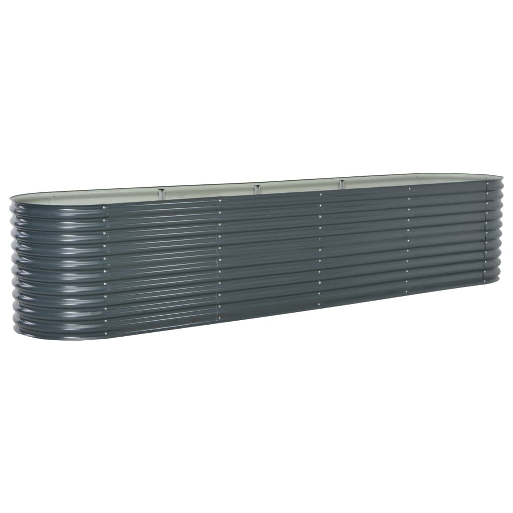 Garden Raised Bed 157.5"x31.5"x31.9" Galvanized Steel Gray LuxuryLifeWay Online Store