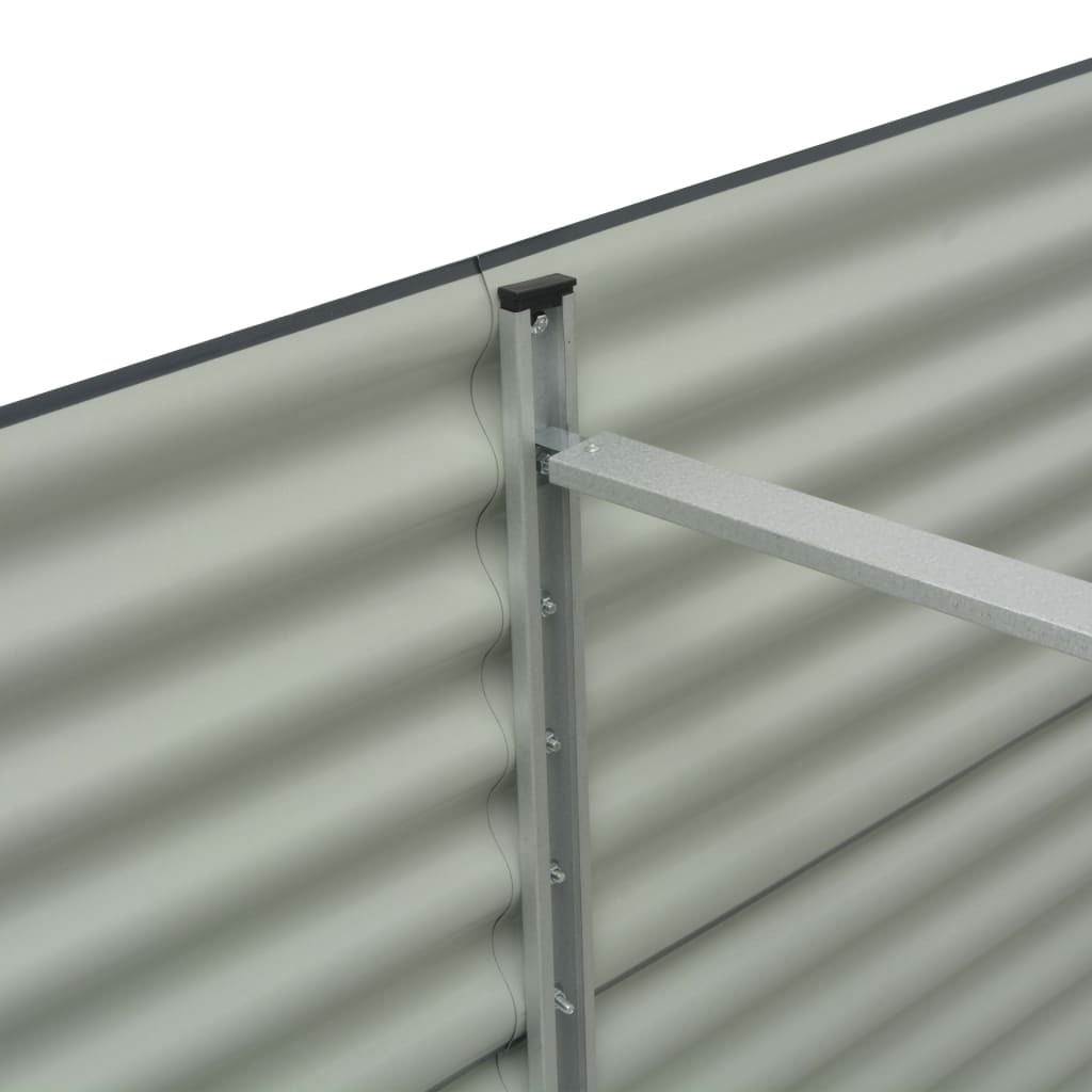 Garden Raised Bed 157.5"x31.5"x31.9" Galvanized Steel Gray LuxuryLifeWay Online Store