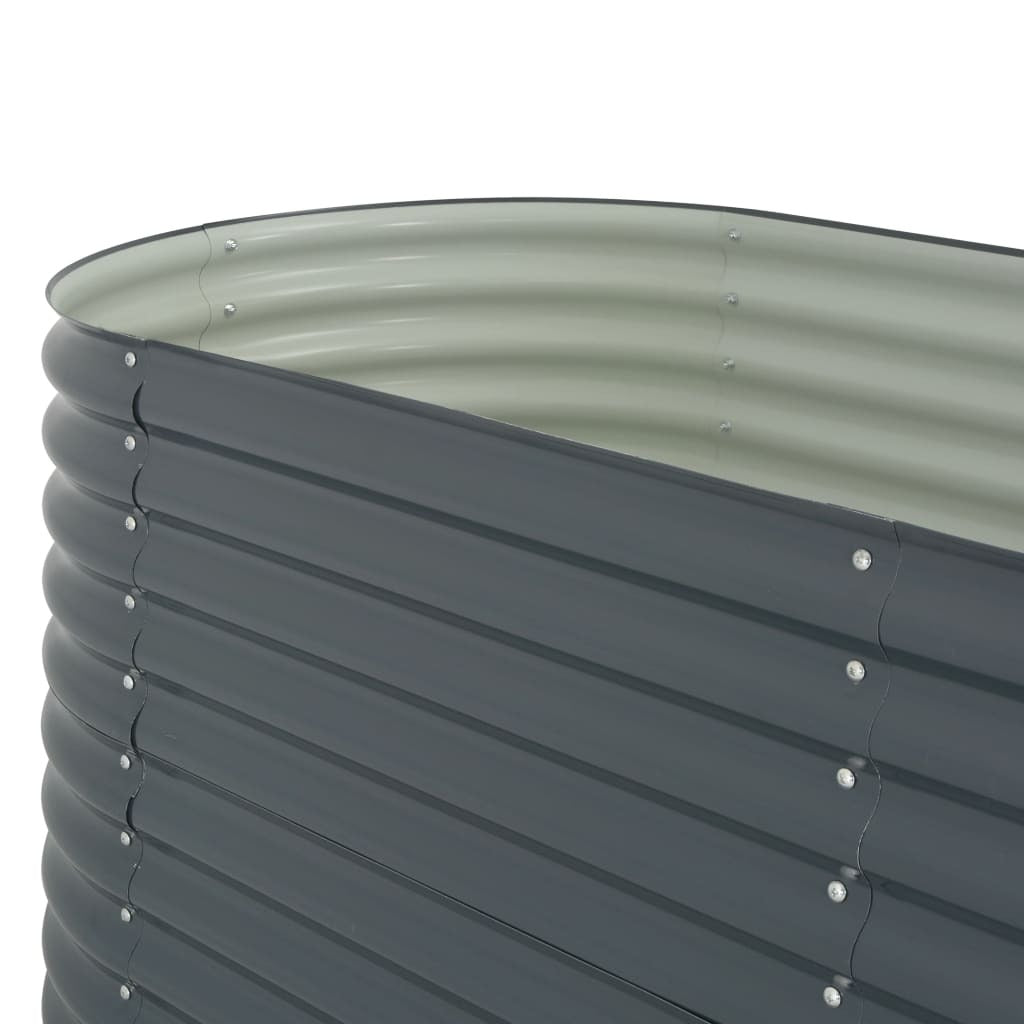 Garden Raised Bed 157.5"x31.5"x31.9" Galvanized Steel Gray LuxuryLifeWay Online Store