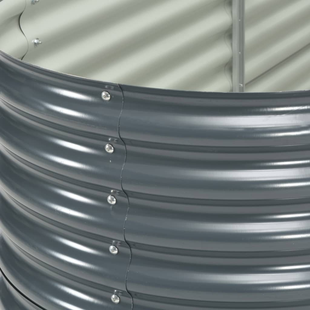 Garden Raised Bed 157.5"x31.5"x31.9" Galvanized Steel Gray LuxuryLifeWay Online Store