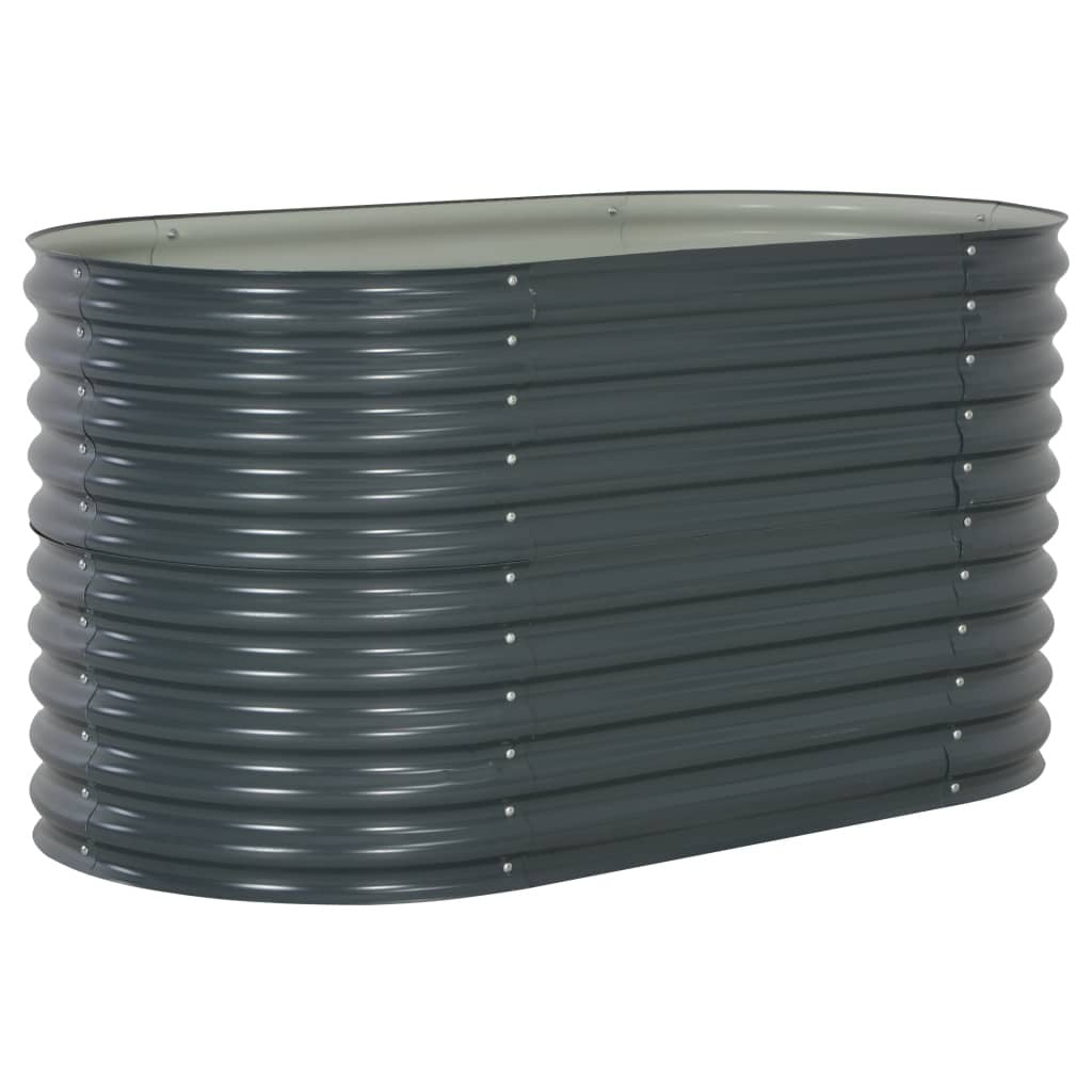 Garden Raised Bed 63"x31.5"x31.9" Galvanized Steel Gray LuxuryLifeWay Online Store