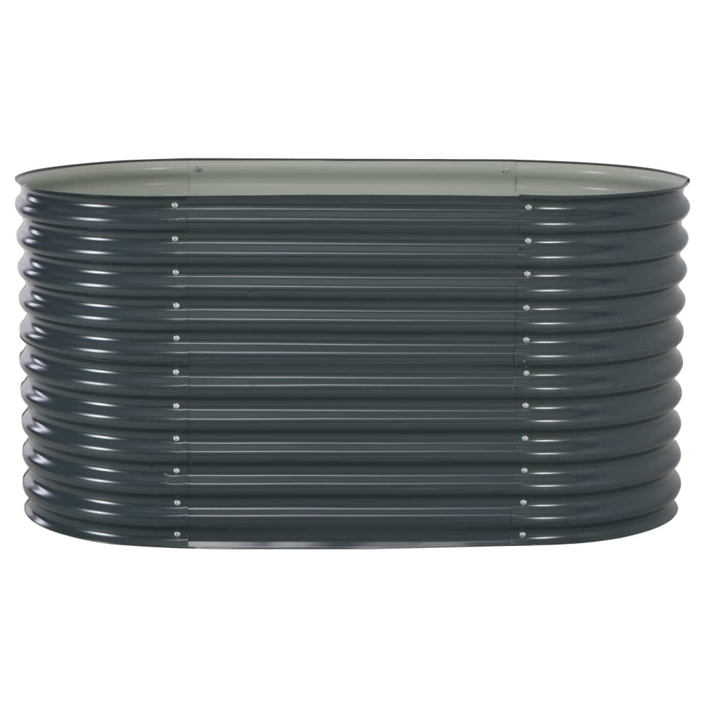 Garden Raised Bed 63"x31.5"x31.9" Galvanized Steel Gray LuxuryLifeWay Online Store