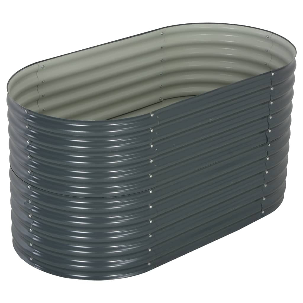 Garden Raised Bed 63"x31.5"x31.9" Galvanized Steel Gray LuxuryLifeWay Online Store