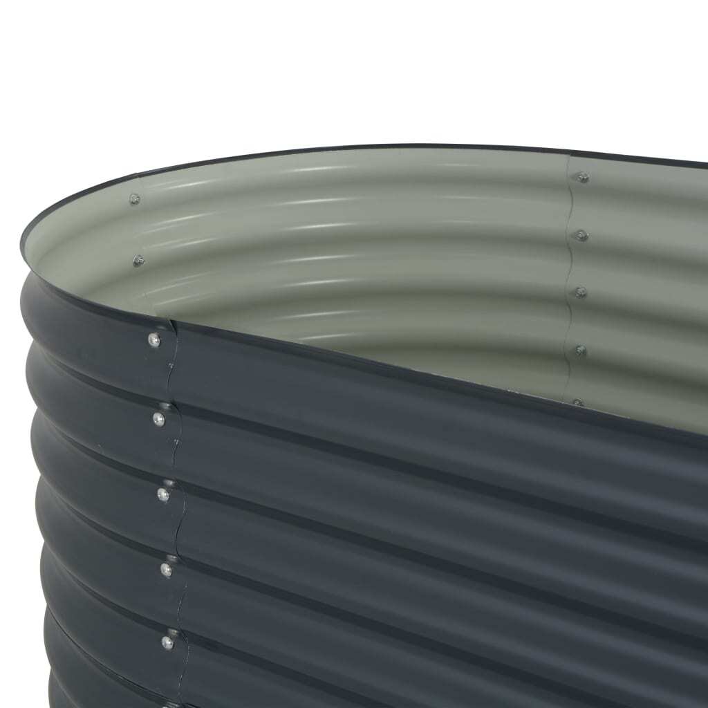 Garden Raised Bed 63"x31.5"x31.9" Galvanized Steel Gray LuxuryLifeWay Online Store