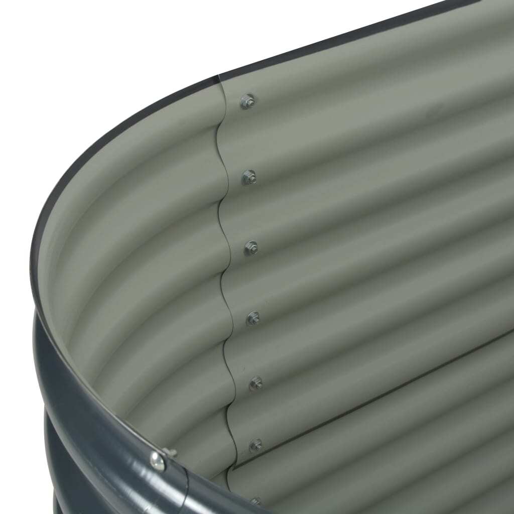 Garden Raised Bed 63"x31.5"x31.9" Galvanized Steel Gray LuxuryLifeWay Online Store