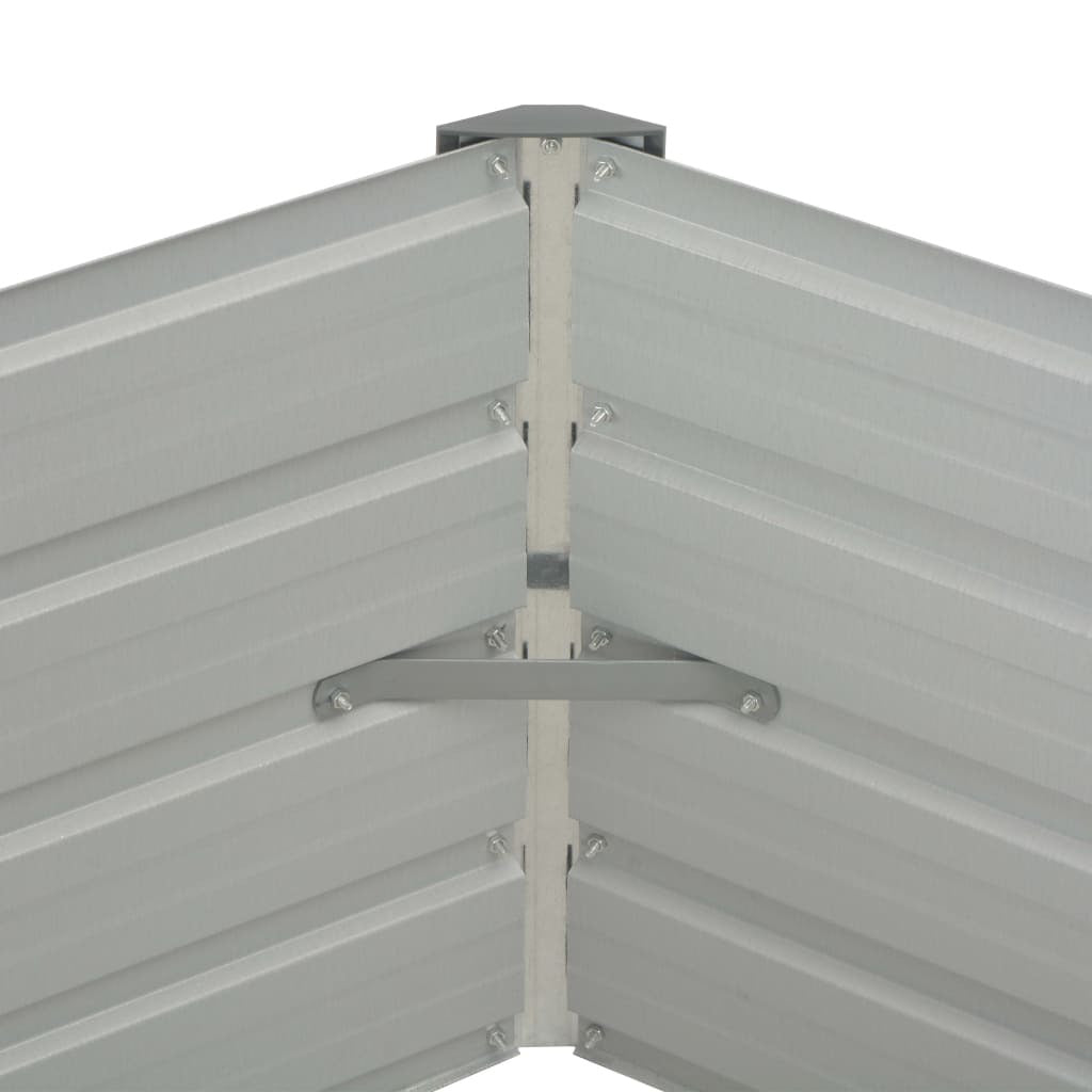 Raised Garden Bed Anthracite 50.8"x50.8"x17.7" Galvanized Steel LuxuryLifeWay Online Store