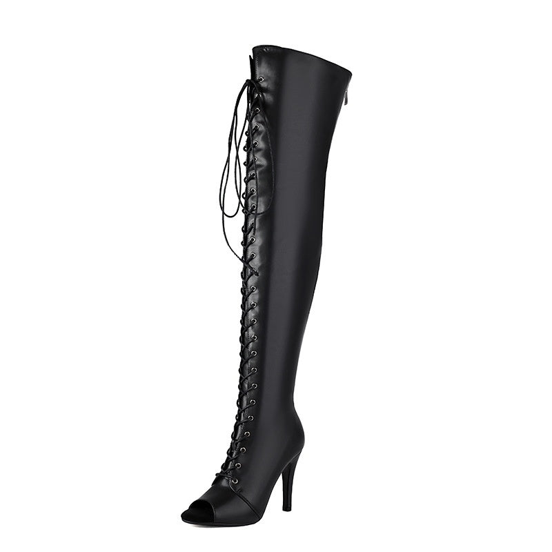 Bold Over-the-Knee Strap Boots NorixaFashion.com