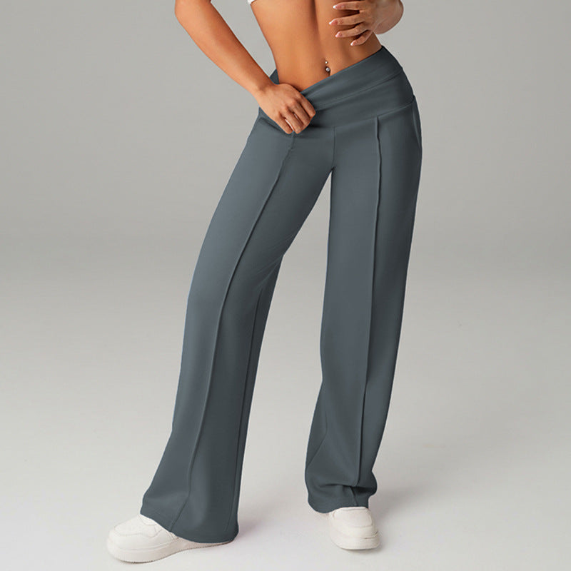 High-waisted Loose-fitting Wide-leg Womens Sweatpants NorixaFashion.com