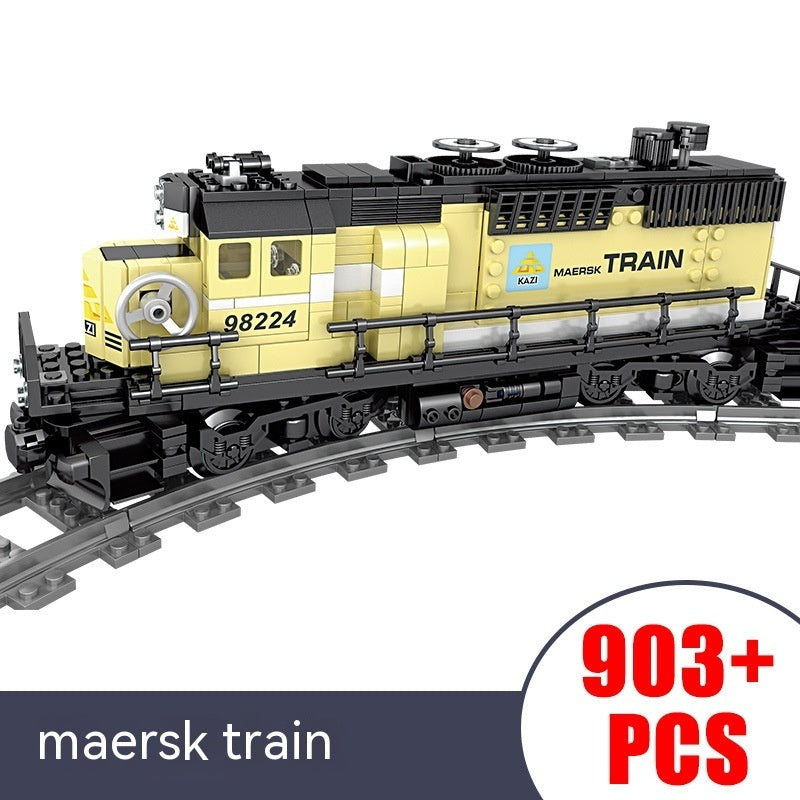 Electric Rail Train Model Children Education Small Particles Assembled Building Block Toys LuxuryLifeWay Online Store