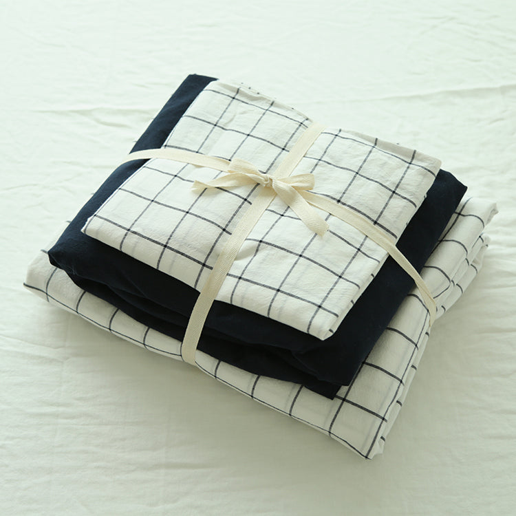 Washed Cotton Four-piece Duvet Cover Bedding CJD2