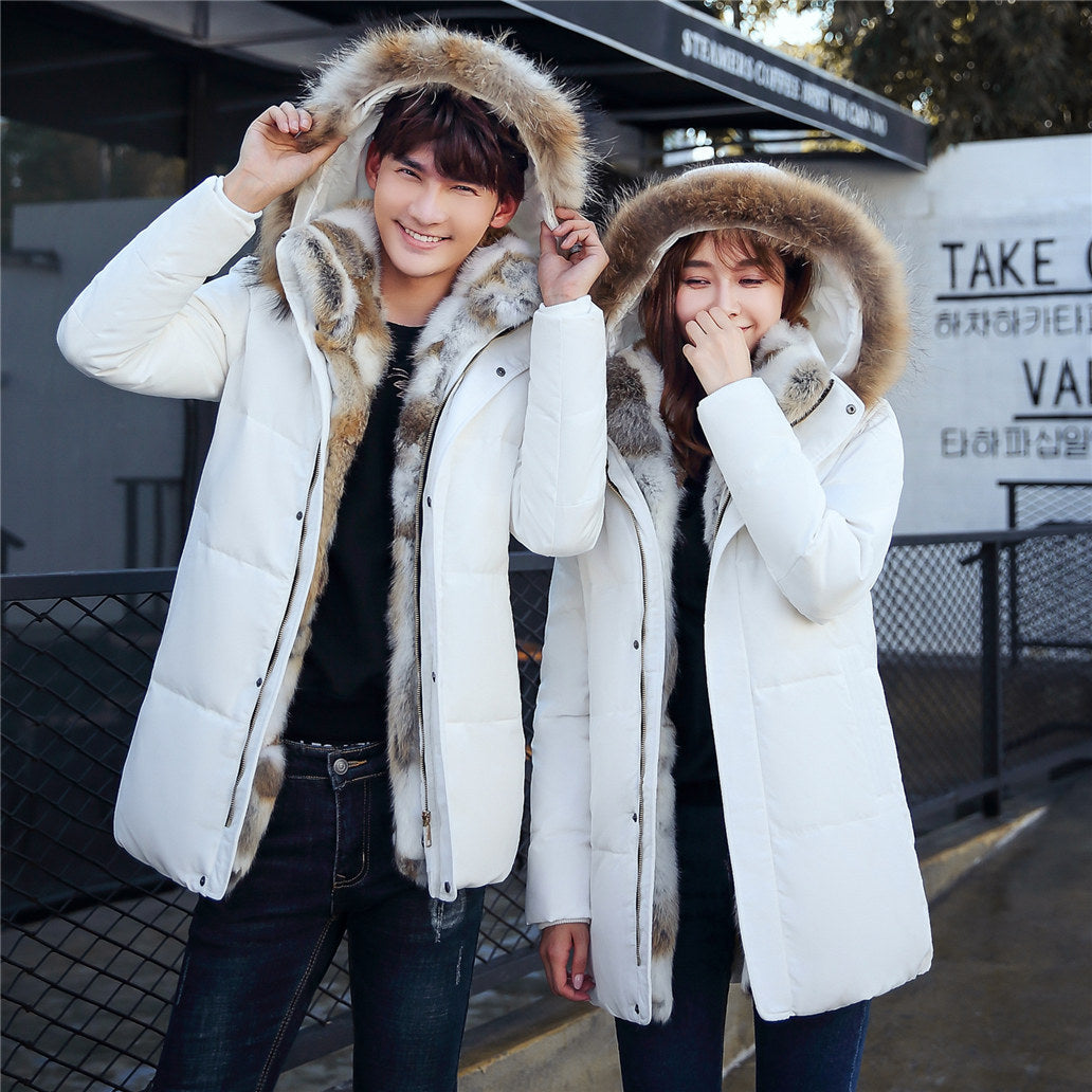 new down jacket men's long section Korean youth lovers men's winter large size coat thickening LuxuryLifeWay Online Store
