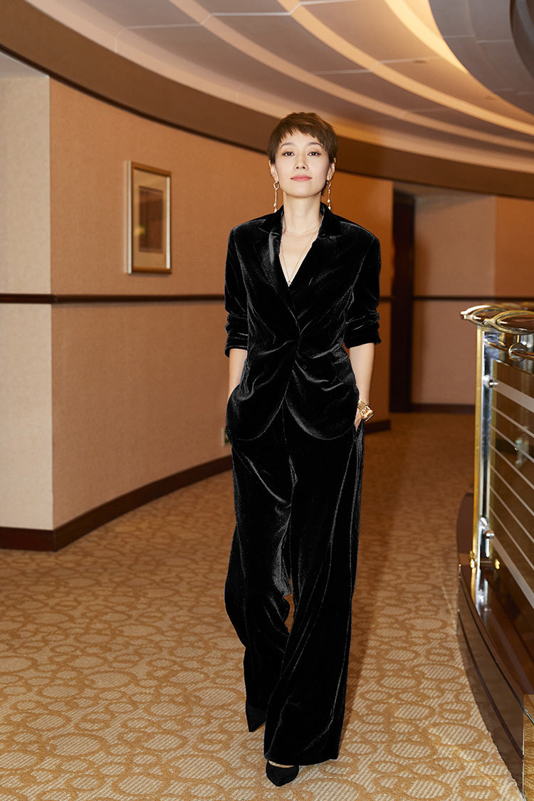 Velvet professional suit high-end women