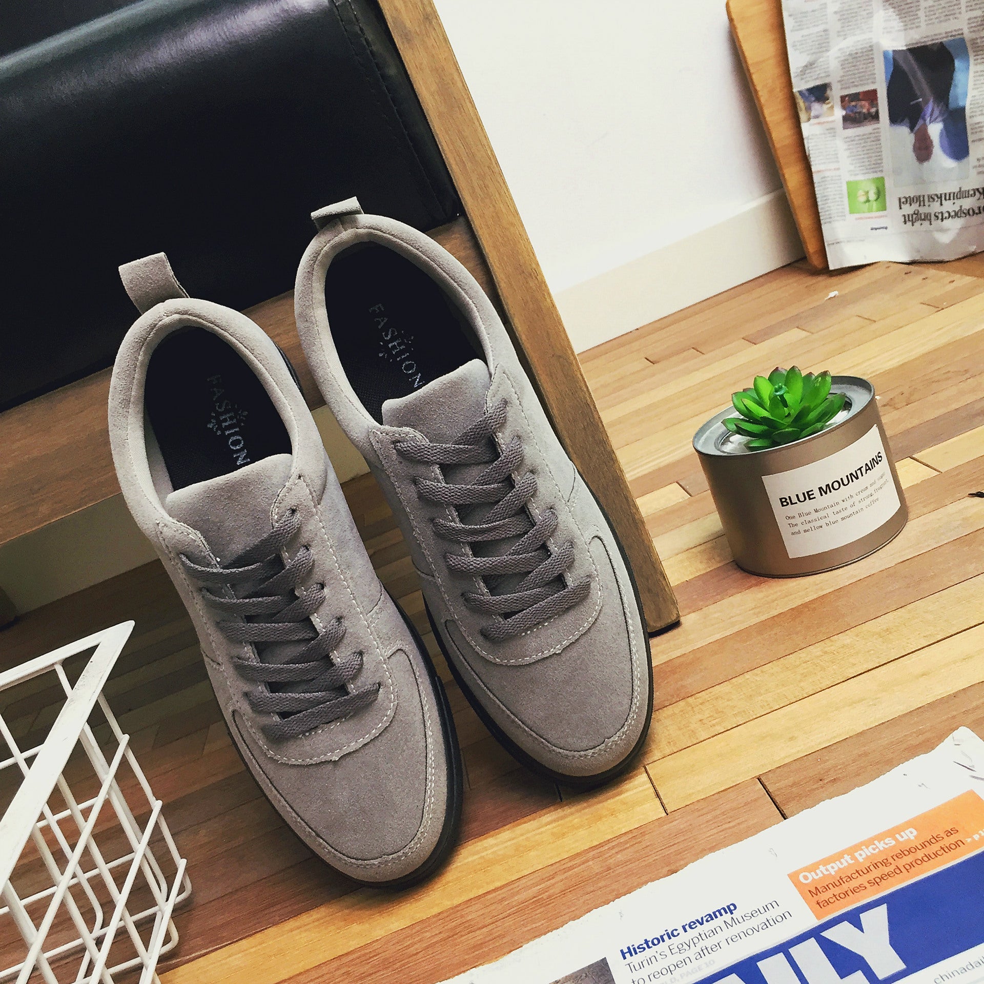 New Low Shoes To Help Students Trend Of Korean Men's Casual Retro Harajuku Youthflat Matte Best YouTube Store