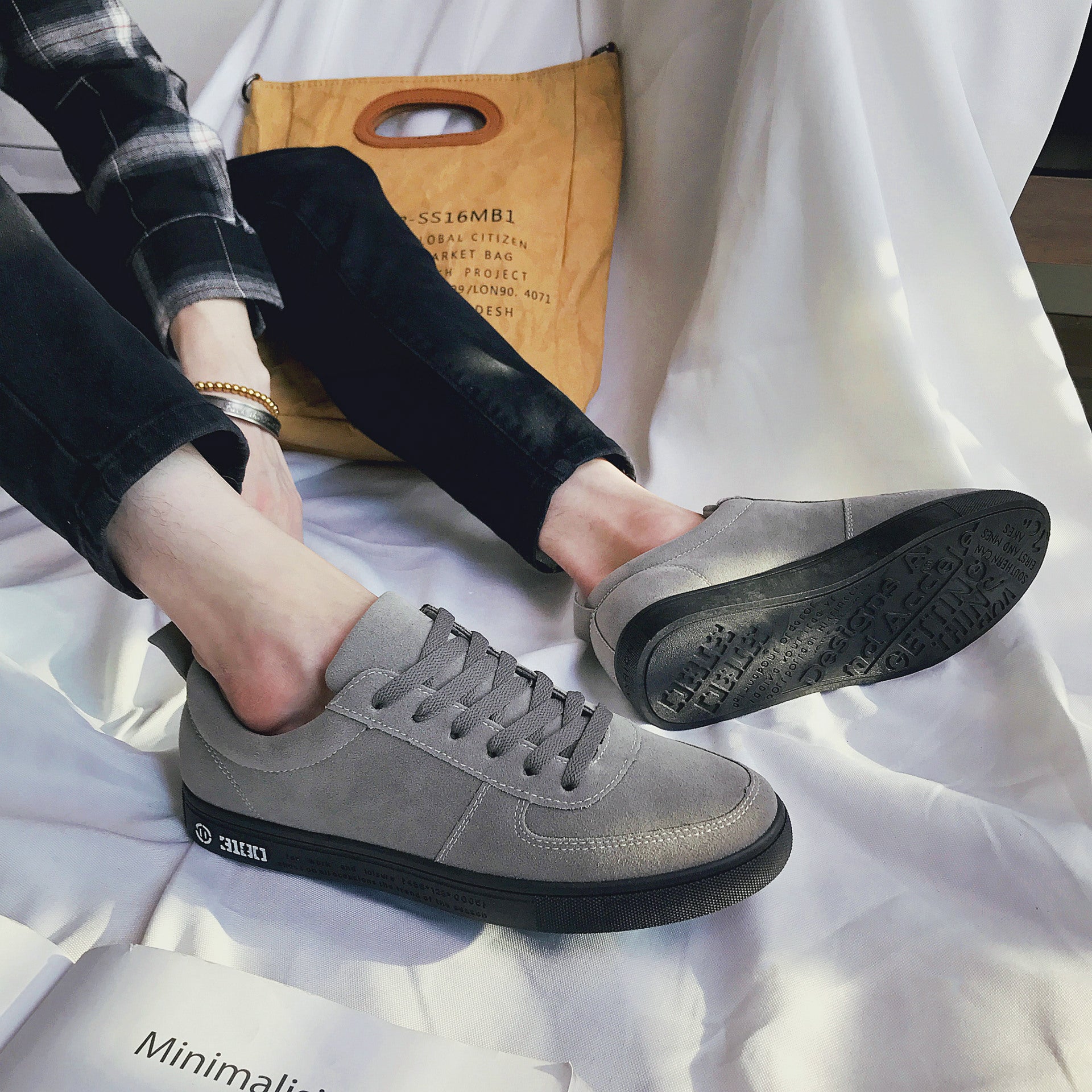New Low Shoes To Help Students Trend Of Korean Men's Casual Retro Harajuku Youthflat Matte Best YouTube Store