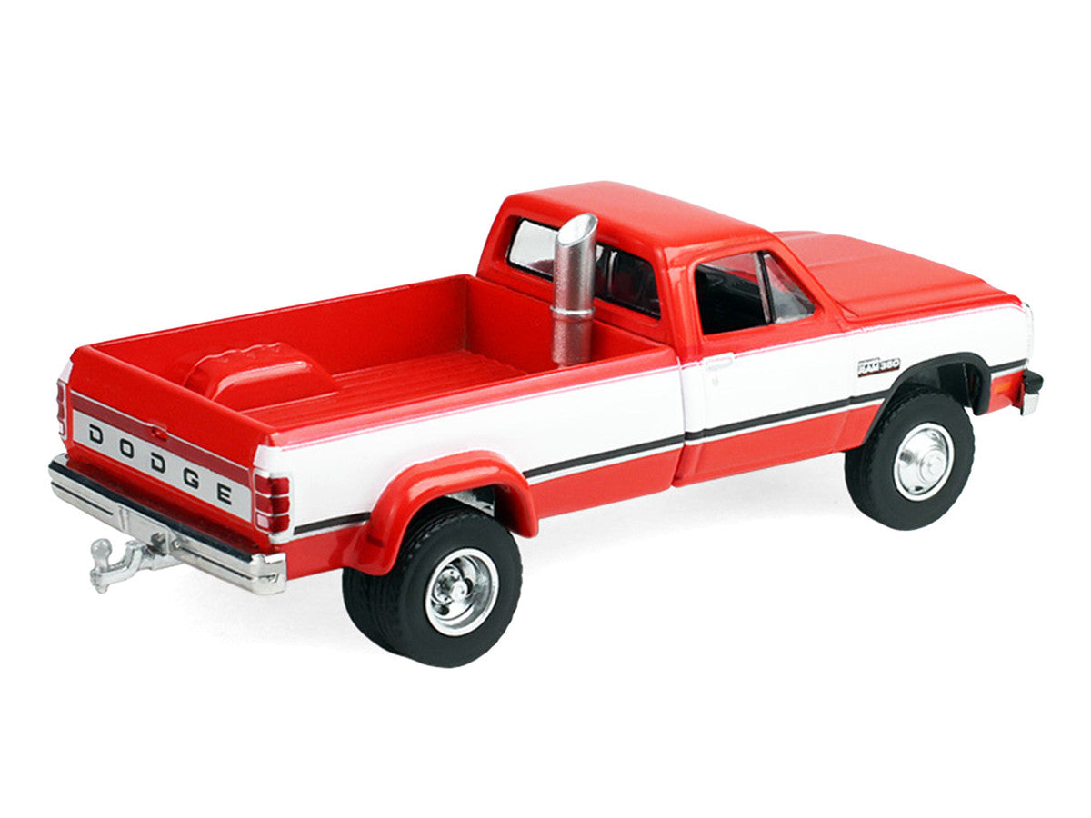 1993 Dodge Ram D350 Dually Red and White with Exhaust with Bumper Weights "Dually Drivers" Series 17 1/64 Diecast Model Car by Greenlight LuxuryLifeWay Online Store