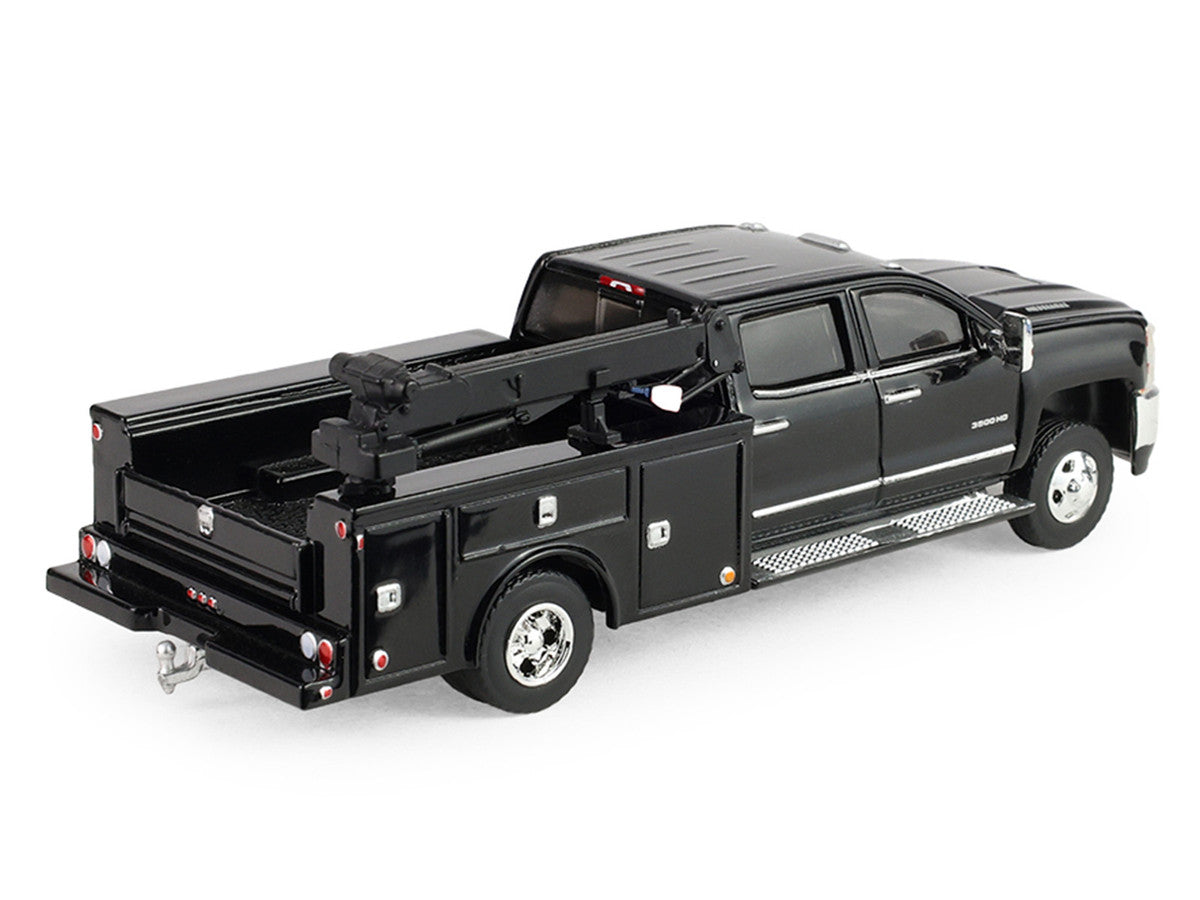 2016 Chevrolet Silverado 3500 Dually Crane Truck Black "Dually Drivers" Series 17 1/64 Diecast Model Car by Greenlight LuxuryLifeWay Online Store