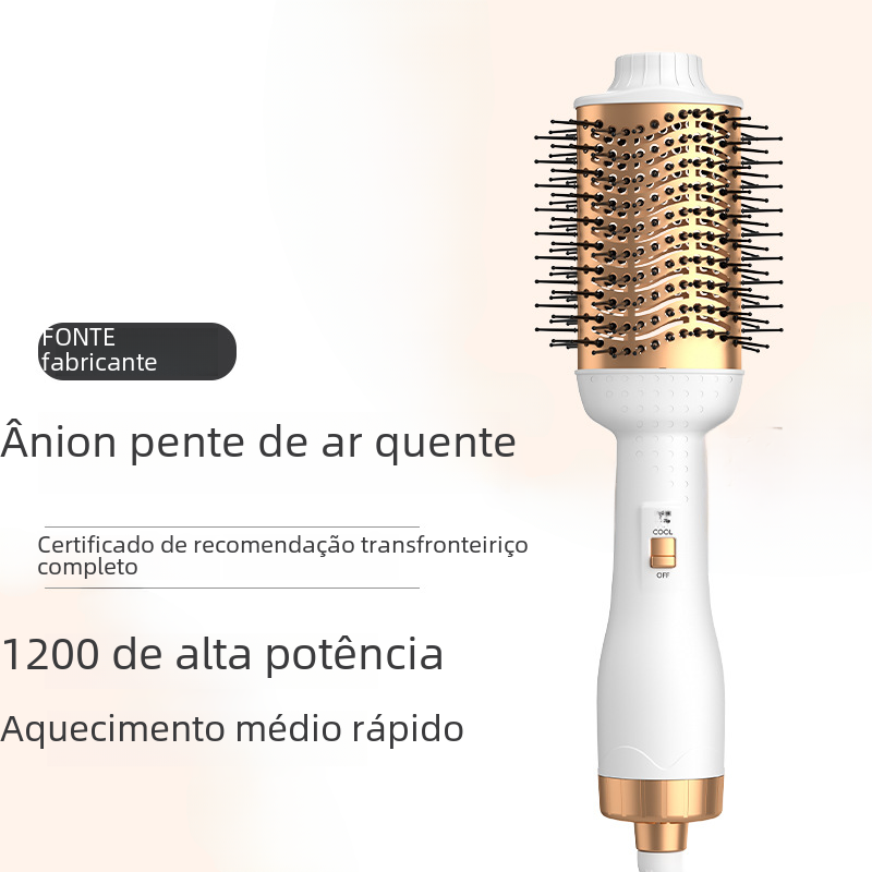 Black Gold Multifunctional Ionic Hair Dryer Brush LadyShow.Store