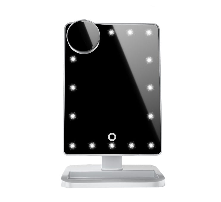 Touch Screen Makeup Mirror With 20 LED Light Bluetooth Music Speaker 10X Magnifying Mirrors Lights LadyShow.Store
