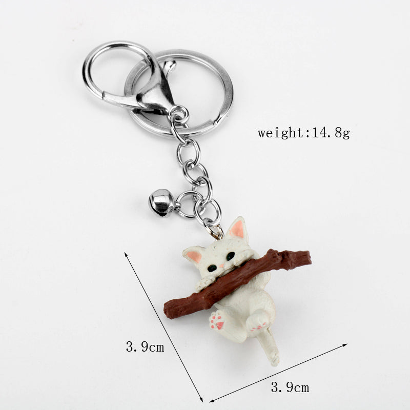 Keychain for holding tree branch cat doll LadyShow.Store