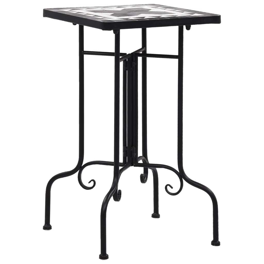 Mosaic Side Table Black and White Ceramic LuxuryLifeWay Online Store