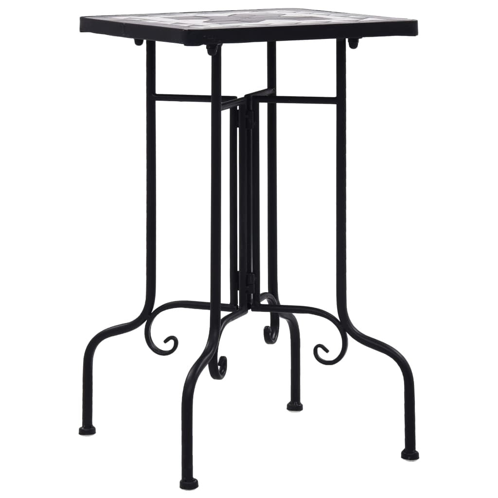 Mosaic Side Table Black and White Ceramic LuxuryLifeWay Online Store